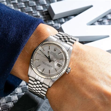 rolex datejust 1601 silver dials|rolex datejust 1601 36mm.